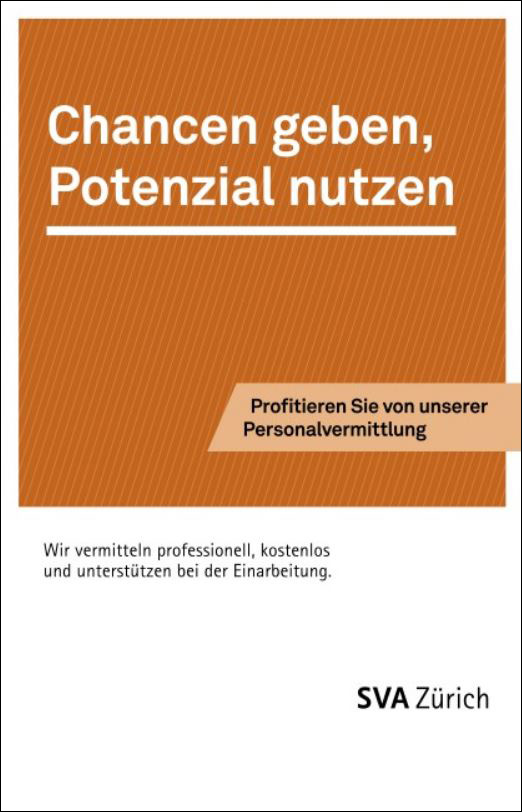 PDF, Flyer: Personalvermittlung - Chancen geben, Potenzial nutzen