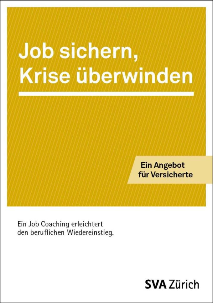 PDF, Flyer: Job Coaching erleichtert den beruflichen Wiedereinstieg
