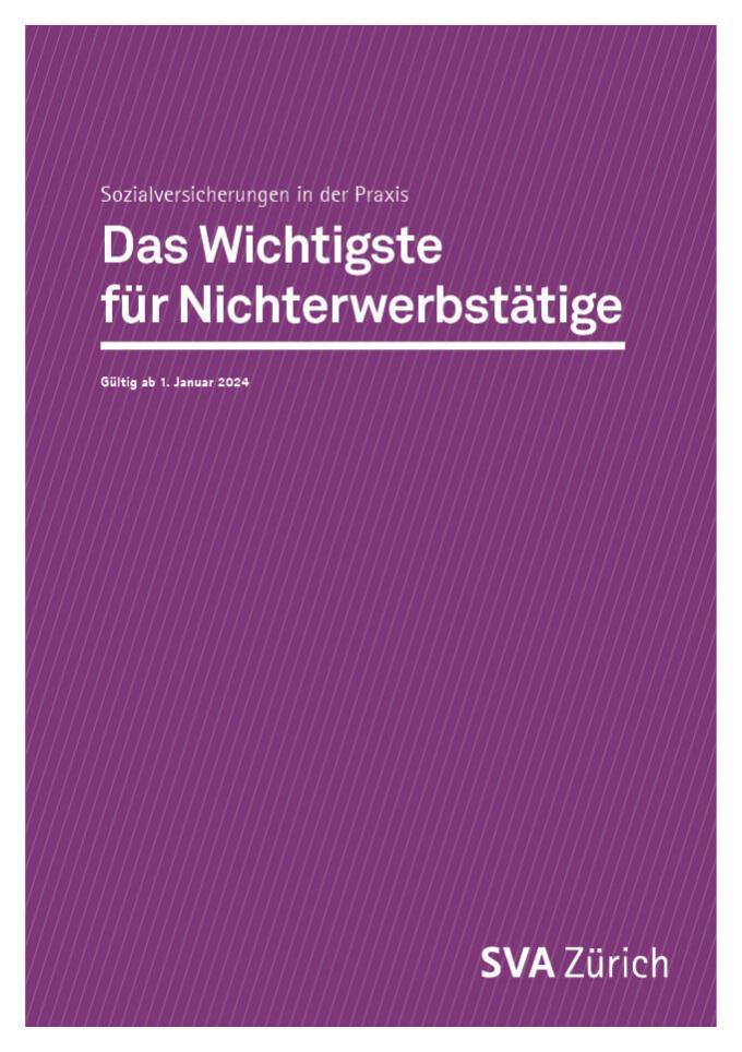 PDF, Das Wichtigste für Nichterwerbstätige