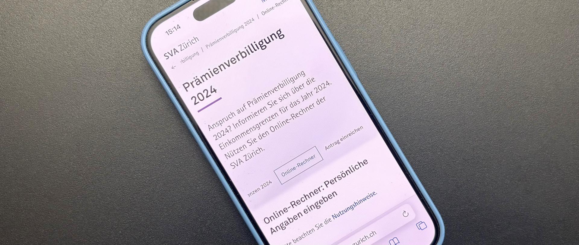 Mit dem Online-Rechner den Anspruch auf Prämienverbilligung prüfen. 